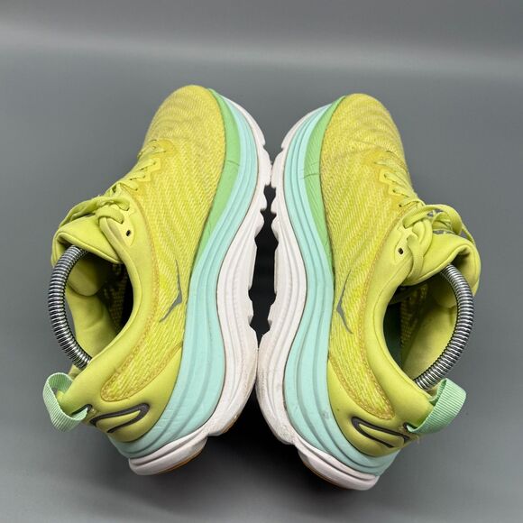 Hoka One One Gaviota 5 Womens 9 Yellow Athletic Running Sneakers Lace-Up Low Top - Picture 6 of 10